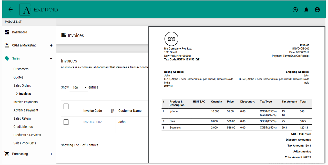 Get paid faster with easy invoicing